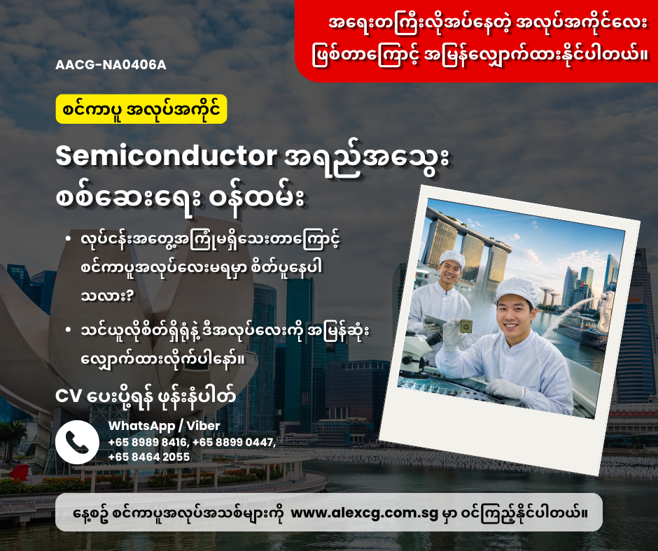 Semiconductor အရည်အသွေးစစ်ဆေးရေး ဝန်ထမ်း