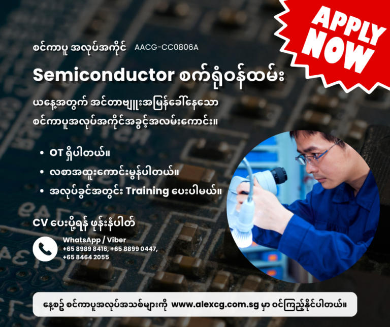 Semiconductor စက်ရုံဝန်ထမ်း