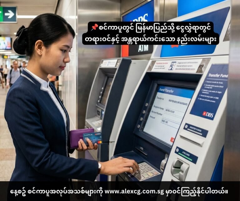📌 စင်ကာပူတွင် မြန်မာပြည်သို့ ငွေလွှဲရာတွင် တရားဝင်နှင့် အန္တရာယ်ကင်းသော နည်းလမ်းများ