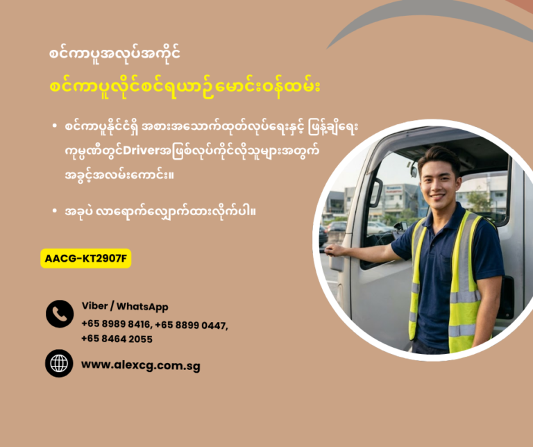 စင်ကာပူလိုင်စင်ရယာဉ်မောင်းဝန်ထမ်း