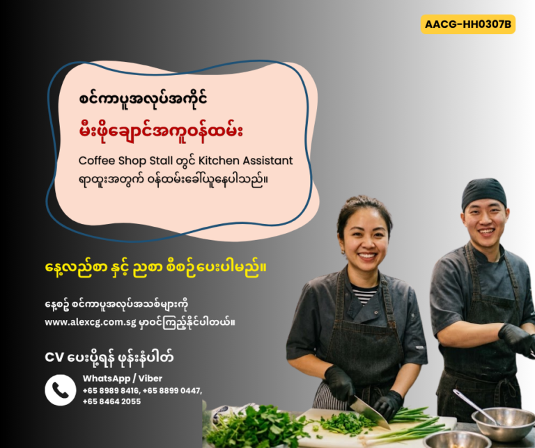 မီးဖိုချောင်အကူဝန်ထမ်း