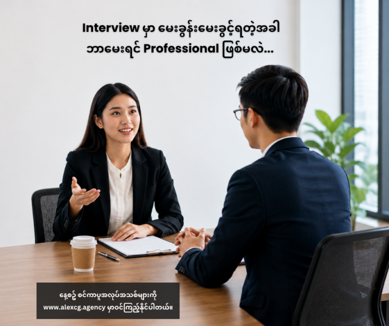 🇸🇬 Interview မှာ မေးခွန်းမေးခွင့်ရတဲ့အခါ ဘာမေးရင် Professional ဖြစ်မလဲ