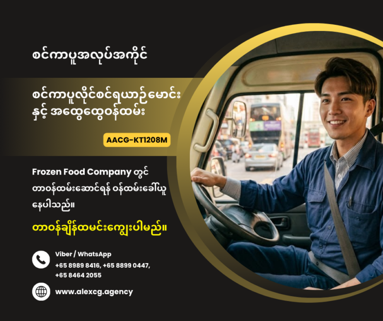 စင်ကာပူလိုင်စင်ရယာဉ်မောင်း နှင့် အထွေထွေဝန်ထမ်း