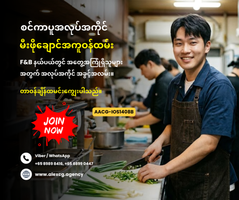 မီးဖိုချောင်အကူဝန်ထမ်း