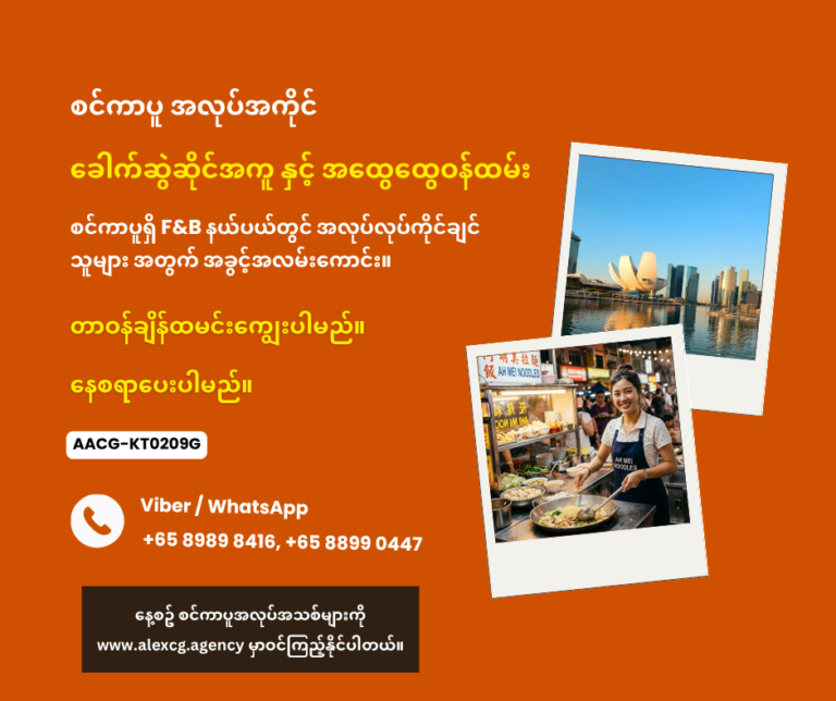 Noodle stall assistant cum general worker