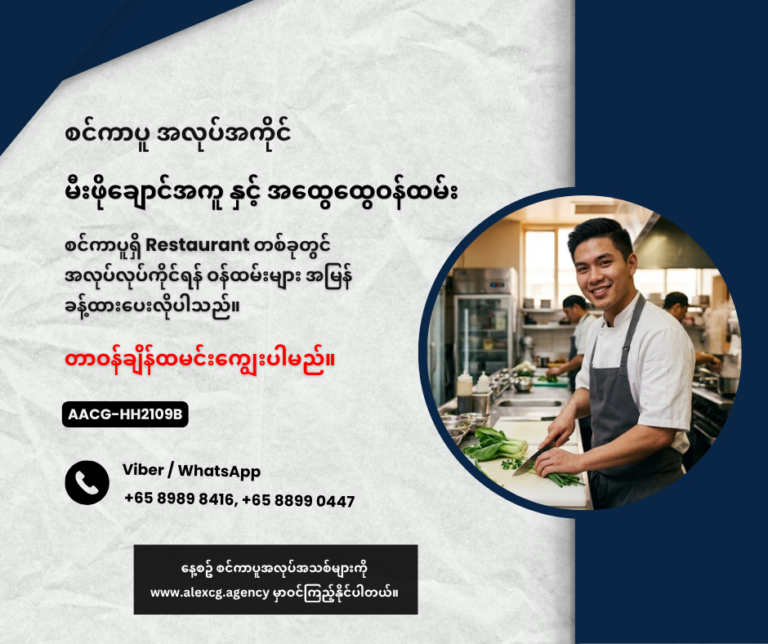 Kitchen Assistant cum General Worker
