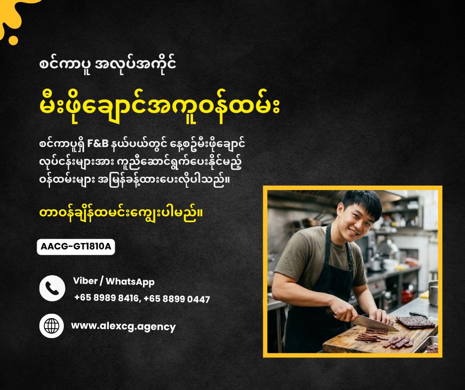 မီးဖိုချောင်အကူဝန်ထမ်း